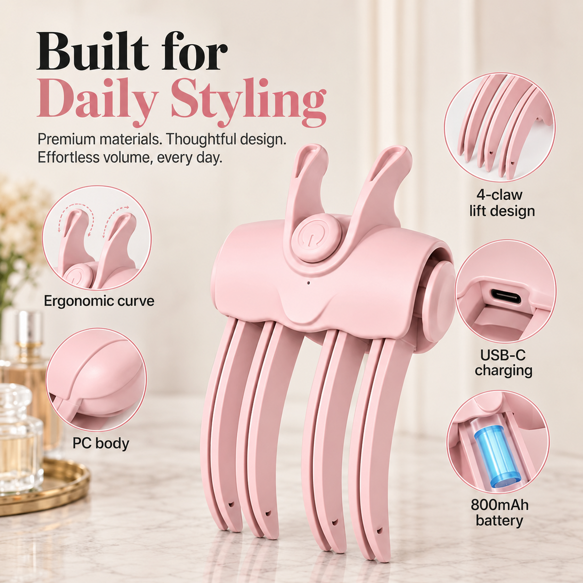 💥Surprise 55% Off！🔥Shape in 3 Seconds！👱‍♀️High Cranial Top Magic Tool！Volumizing Root Lift Clip