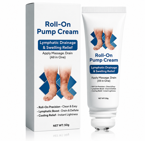 Purethya® Roll-On Pump Cream for Lymphatic Drainage & Swelling Relief